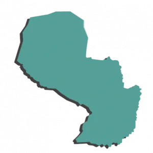 Mapa de Paraguai con cobertura de peritos informáticos Forenlab
